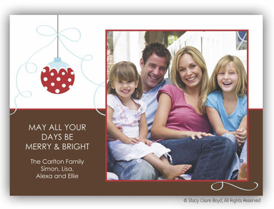 Digital Holiday Photo Cards by Stacy Claire Boyd (Frosty Ornament)