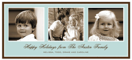 Digital Holiday Photo Cards by Stacy Claire Boyd (Three's A Charm - Blue)