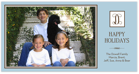 Digital Holiday Photo Cards by Stacy Claire Boyd (Seasonal Simplicity - Blue)