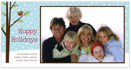 Digital Holiday Photo Cards by Stacy Claire Boyd (Chilly Chirpin')