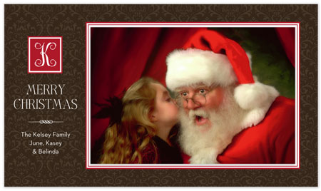 Digital Holiday Photo Cards by Stacy Claire Boyd (Classic Christmas - Brown)