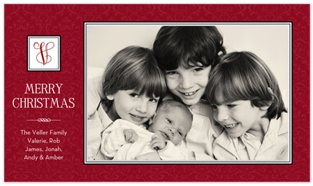 Digital Holiday Photo Cards by Stacy Claire Boyd (Classic Christmas - Red)