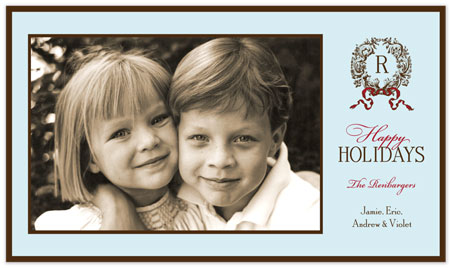 Holiday Photo Mount Cards by Stacy Claire Boyd (Enchanted Wreath - Blue) Holiday Photo Mount Cards by Stacy Claire Boyd (Enchanted Wreath - Blue)