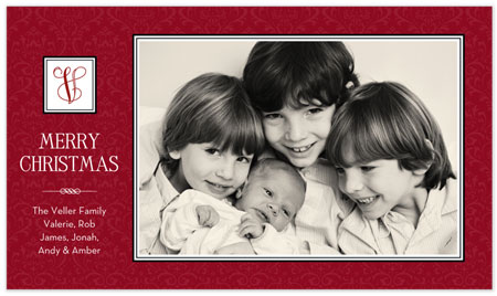 Holiday Photo Mount Cards by Stacy Claire Boyd (Classic Christmas - Red)