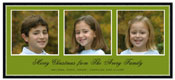 Digital Holiday Photo Cards by Stacy Claire Boyd (Three's A Charm - Green)