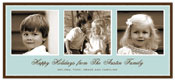 Digital Holiday Photo Cards by Stacy Claire Boyd (Three's A Charm - Blue)