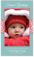 Digital Holiday Photo Cards by Stacy Claire Boyd (Vintage Wrap - Aqua)