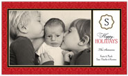 Digital Holiday Photo Cards by Stacy Claire Boyd (Flocked Damask)