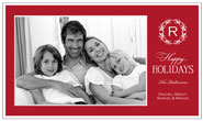 Digital Holiday Photo Cards by Stacy Claire Boyd (Regal Wreath - Red)