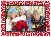 Digital Holiday Photo Cards by Stacy Claire Boyd (Swirls & Whirls - Red)