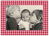 Digital Holiday Photo Cards by Stacy Claire Boyd (Holiday Houndstooth - Red)