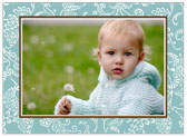 Digital Holiday Photo Cards by Stacy Claire Boyd (Floral Fancy - Aqua)