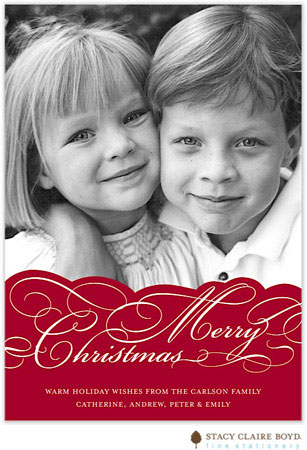 Digital Holiday Photo Cards by Stacy Claire Boyd (Christmas Flourish - Flat)