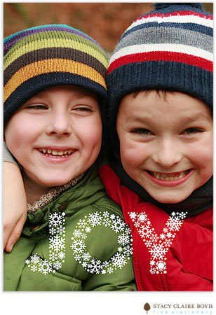 Digital Holiday Photo Cards by Stacy Claire Boyd (Winter's Joy - Folded)