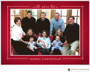 Holiday Photo Mount Cards by Stacy Claire Boyd (Tailored Trellis - Red - Folded)