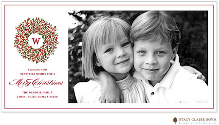 Digital Holiday Photo Cards by Stacy Claire Boyd (Berry Wreath - Flat) Digital Holiday Photo Cards by Stacy Claire Boyd (Berry Wreath - Flat)