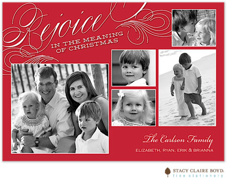 Digital Holiday Photo Cards by Stacy Claire Boyd (Rejoice - Flat)