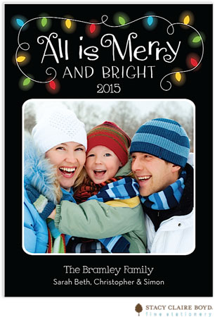Digital Holiday Photo Cards by Stacy Claire Boyd (All Is Merry - Flat)