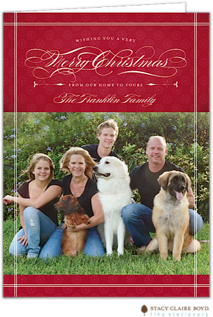 Digital Holiday Photo Cards by Stacy Claire Boyd (Heirloom Christmas - Folded)