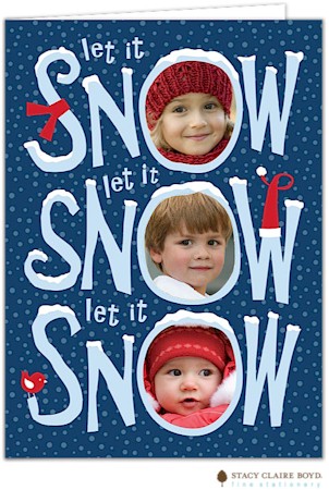 Digital Holiday Photo Cards by Stacy Claire Boyd (Let It Snow - Folded)