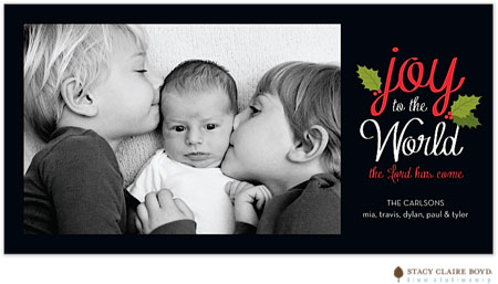 Holiday Photo Mount Cards by Stacy Claire Boyd (Joy To The World - Flat)