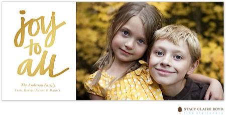 Digital Holiday Photo Cards by Stacy Claire Boyd (Golden Joy - Flat)