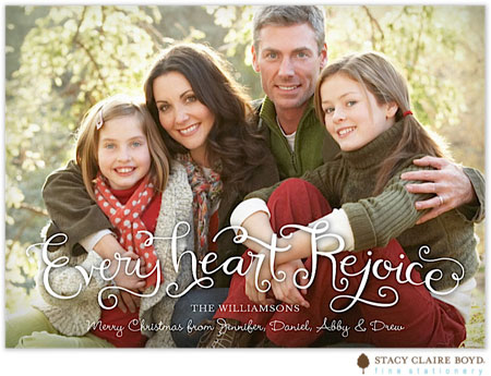 Digital Holiday Photo Cards by Stacy Claire Boyd (Every Heart Rejoice - Flat)