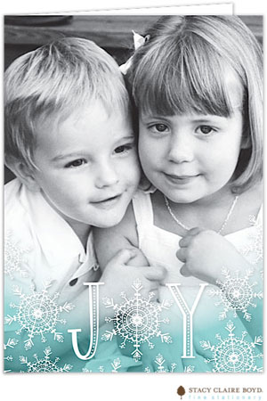 Digital Holiday Photo Cards by Stacy Claire Boyd (Lace Flakes - Folded)