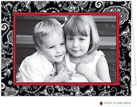 Holiday Photo Mount Cards by Stacy Claire Boyd (Winter Vine - Black - Folded) Holiday Photo Mount Cards by Stacy Claire Boyd (Winter Vine - Black - Folded)