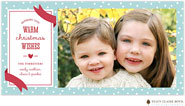 Digital Holiday Photo Cards by Stacy Claire Boyd (Warm Ribboned Wishes - Flat)