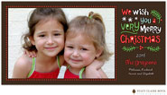 Digital Holiday Photo Cards by Stacy Claire Boyd (Holly Branch Wishes - Flat)