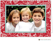 Digital Holiday Photo Cards by Stacy Claire Boyd (Winter Vine - Red - Folded)