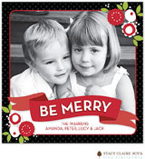 Digital Holiday Photo Cards by Stacy Claire Boyd (Merry Blooms Square - Flat)