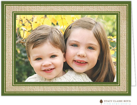 Holiday Photo Mount Cards by Stacy Claire Boyd (Burlap Border - Create-Your-Own)