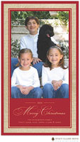 Holiday Photo Mount Cards by Stacy Claire Boyd (Vintage Wrap - Burlap Border (Red))