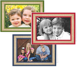 Holiday Photo Mount Cards by Stacy Claire Boyd (Burlap Border - Create-Your-Own)