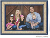 Holiday Photo Mount Cards by Stacy Claire Boyd (Burlap Border - Navy)