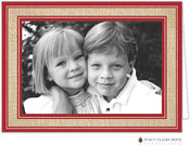 Holiday Photo Mount Cards by Stacy Claire Boyd (Burlap Border - Red)