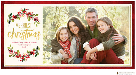 Holiday Photo Mount Cards by Stacy Claire Boyd (Gorgeous Garland - Flat)