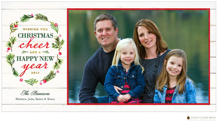 Holiday Photo Mount Cards by Stacy Claire Boyd (Woodland Wreath - Flat) Holiday Photo Mount Cards by Stacy Claire Boyd (Woodland Wreath - Flat)