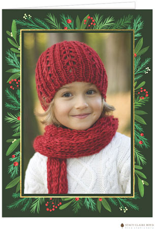 Holiday Photo Mount Cards by Stacy Claire Boyd (Lovely Leaves - Folded) Holiday Photo Mount Cards by Stacy Claire Boyd (Lovely Leaves - Folded)