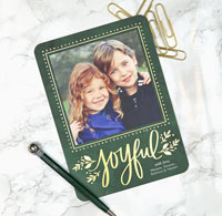 Digital Holiday Photo Cards by Stacy Claire Boyd - Joyful Leaf