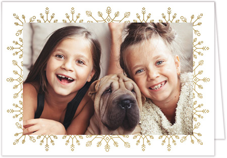 Holiday Photo Mount Cards by Stacy Claire Boyd (Foil Snowfall Border With Foil)