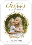 Digital Holiday Photo Cards by Stacy Claire Boyd (Wreath of Joy Foil Pressed)