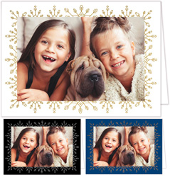 Holiday Photo Mount Cards by Stacy Claire Boyd (Foil Snowfall Border With Foil)