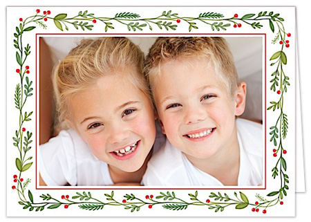 Digital Holiday Photo Cards by Stacy Claire Boyd (Christmas Greenery)