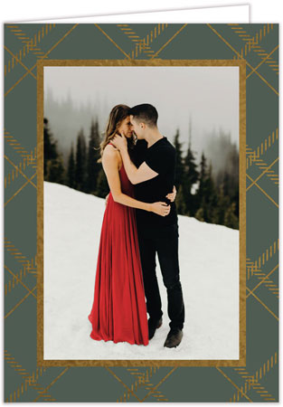 Digital Holiday Photo Cards by Stacy Claire Boyd (Woven Splendor With Foil)