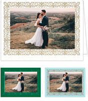 Holiday Photo Mount Cards by Stacy Claire Boyd (Fleur Border with Foil)