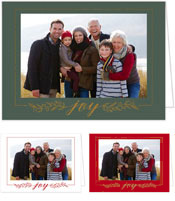 Holiday Digital Photo Cards by Stacy Claire Boyd (Framed in Joy With Foil)