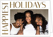 Digital Holiday Photo Cards by Stacy Claire Boyd (Glistening Days Happy Holidays with Foil)
